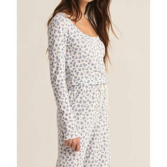 NEW Z SUPPLY sit back ditsy top in vanilla - Picture 2 of 4